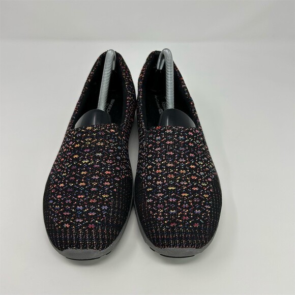 Skechers Slip-On Loafer Flats Womens Black Multi Speckled Knit Casual Size 10 - Picture 5 of 13